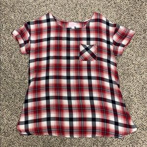 Maternity plaid top